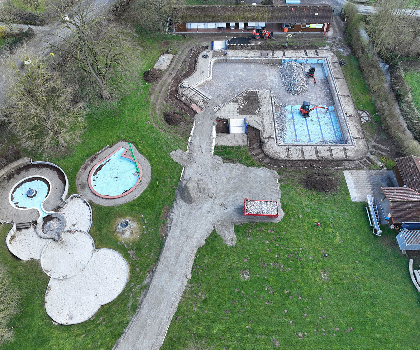 Baustelle Flaakebad 23.3.2024