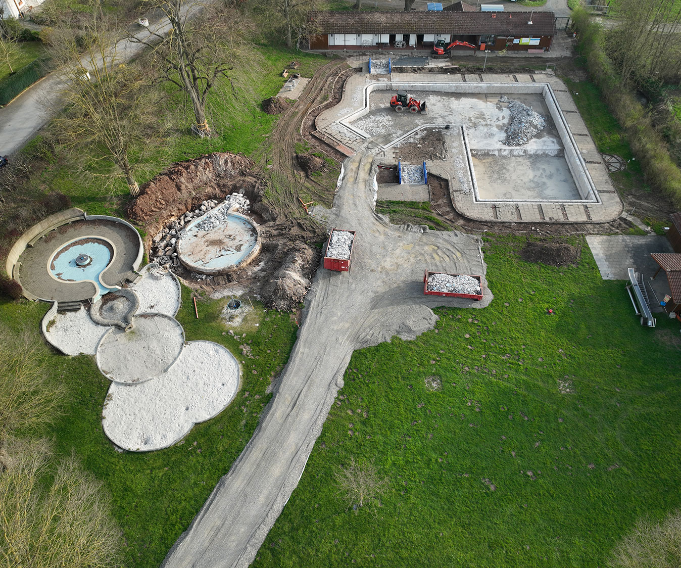 Baustelle Flaakebad 31.3.2024