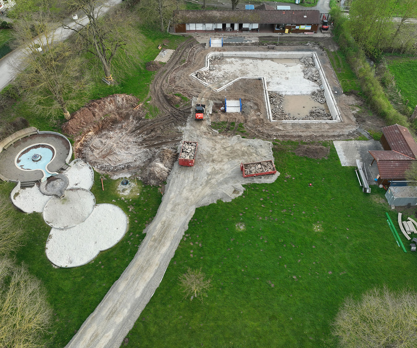 Baustelle Flaakebad 6.4.2024