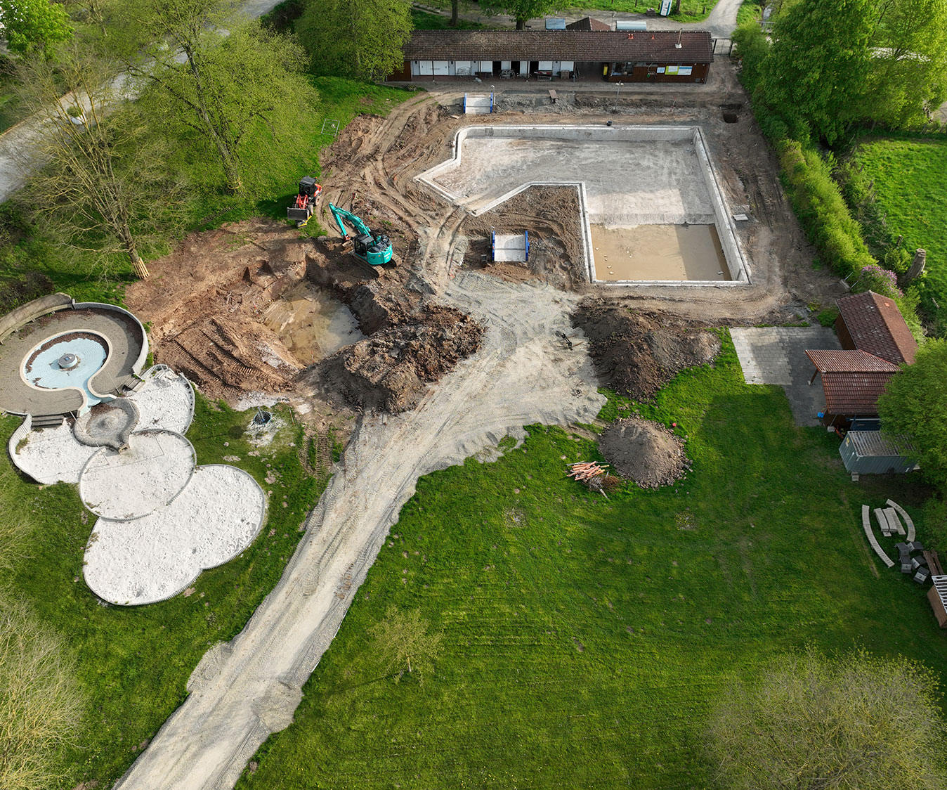 Baustelle Flaakebad 14.4.2024