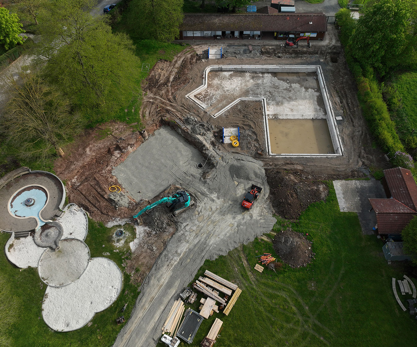 Baustelle Flaakebad 21.4.2024